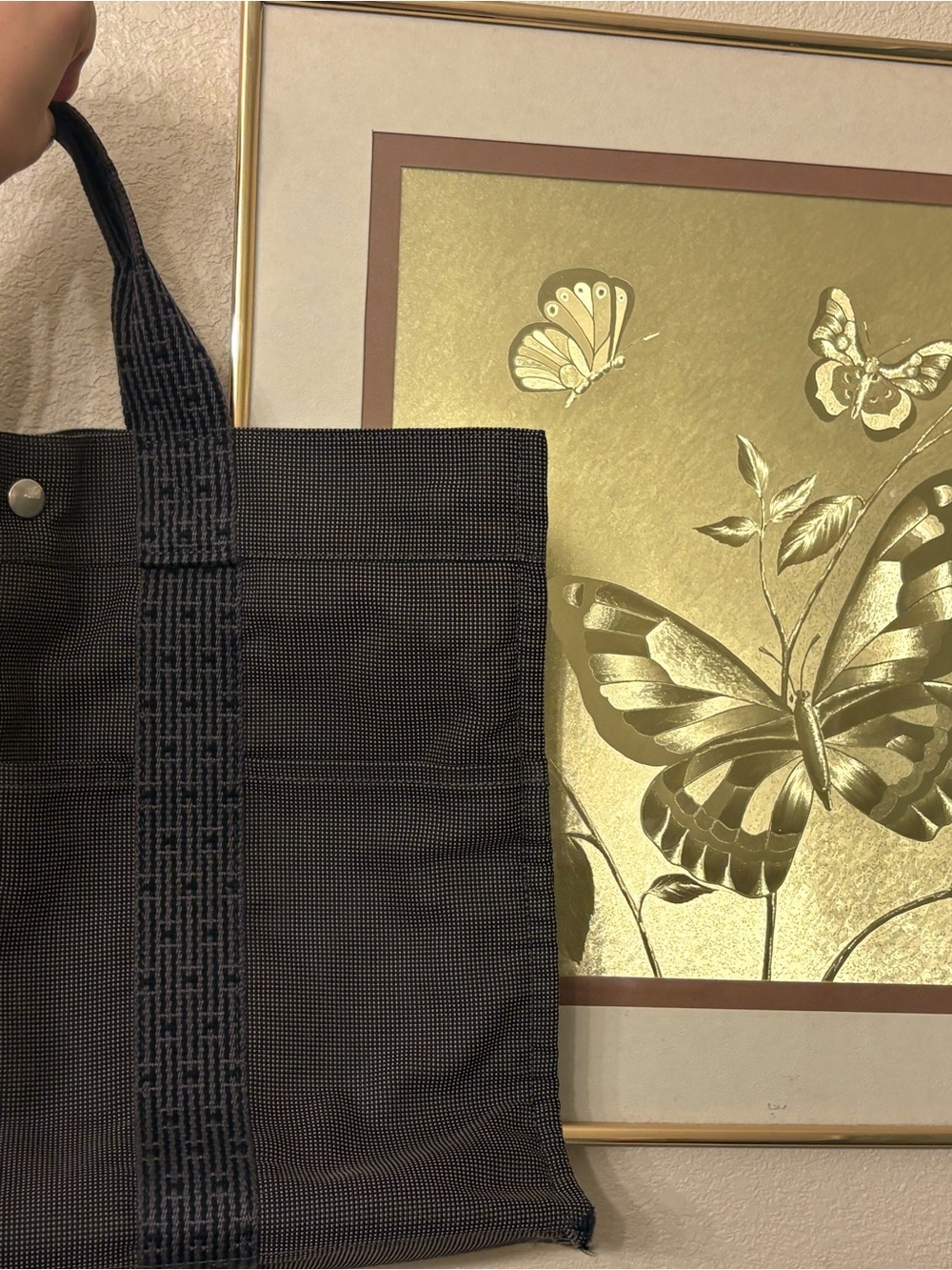 Hermes Canvas Tote Herline MM - Picture 2 of 14
